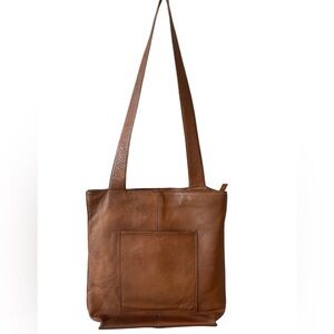 Hobo International Leather Shoulder Bag Tote Slouchy Distressed Vintage